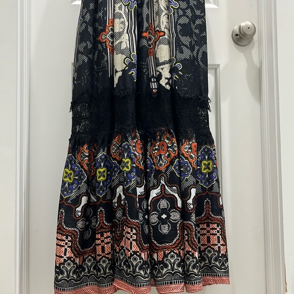 NWT Anthropologie Bhanuni by Jyoti Bohemian Sleeveless Tiered Maxi Dress Sz 14 - Picture 6 of 10